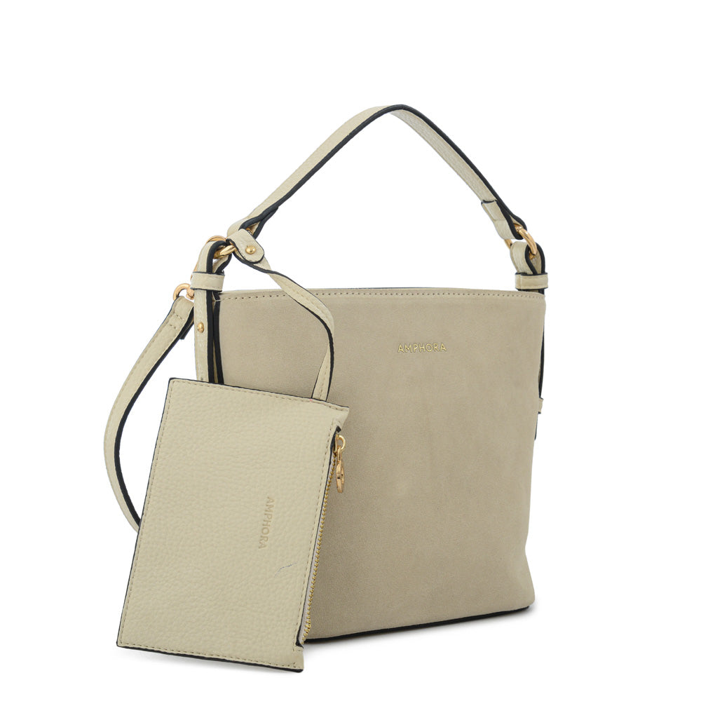 Cartera bandolera renata mediana blanco crudo