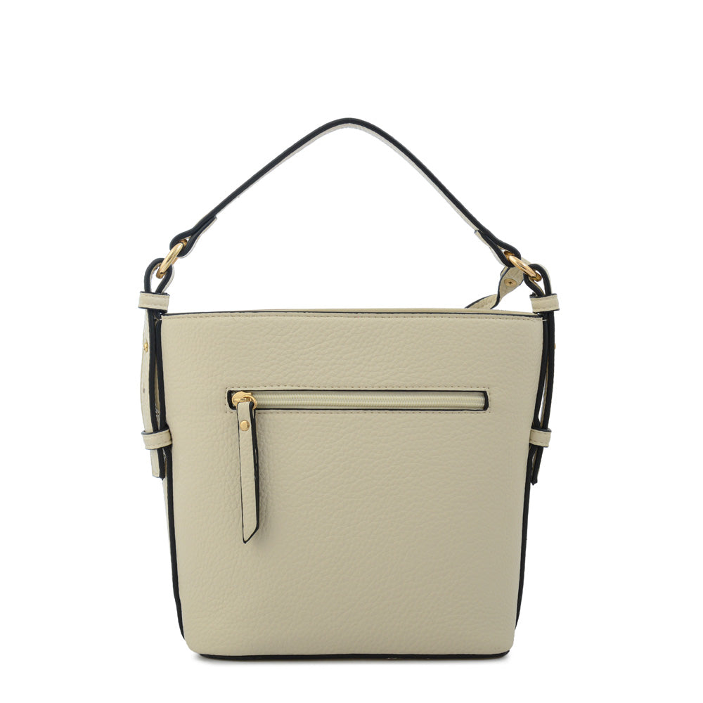 Cartera bandolera renata mediana blanco crudo