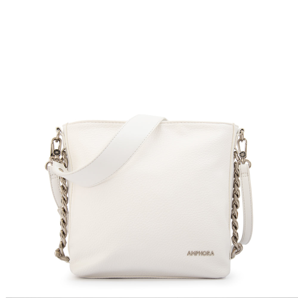 Cartera bandolera tiziana mediana blanco