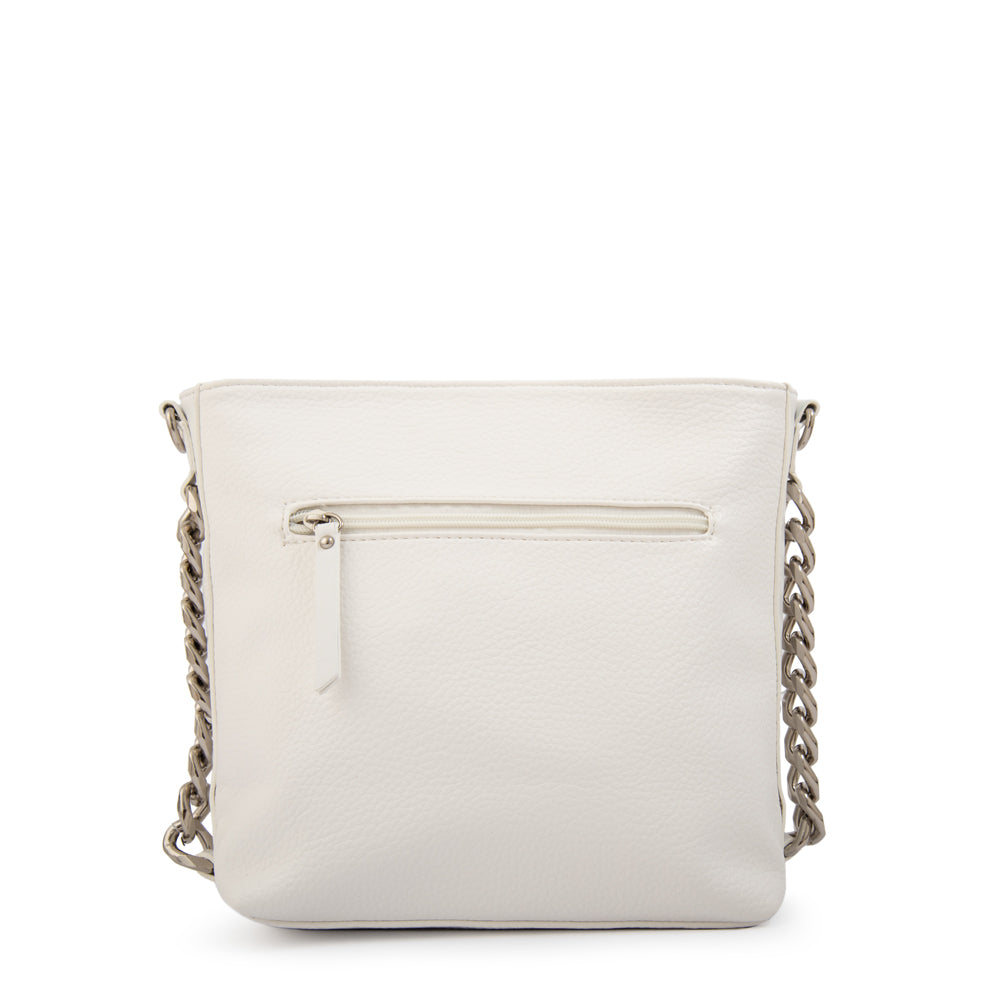 Cartera bandolera tiziana mediana blanco