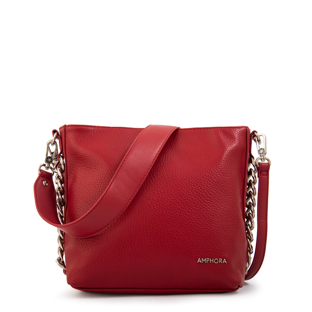 Cartera bandolera tiziana mediana rojo