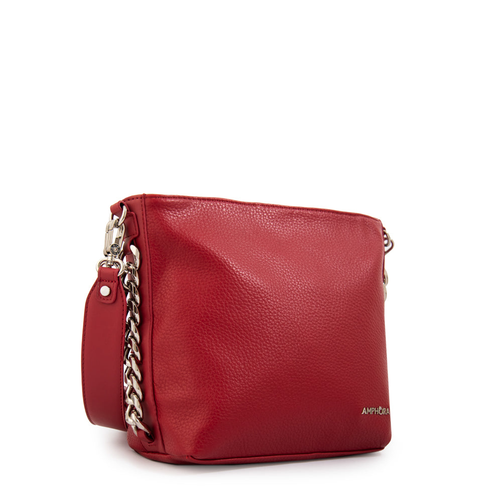Cartera bandolera tiziana mediana rojo