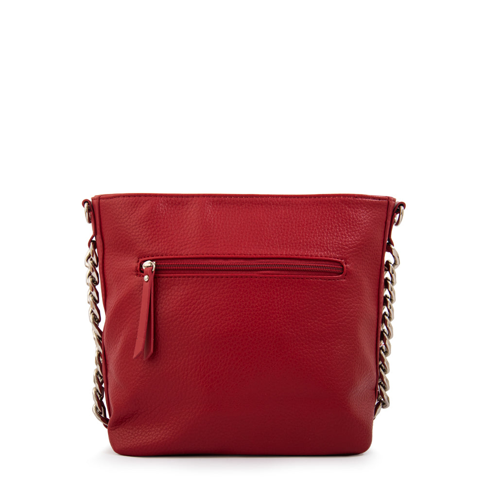 Cartera bandolera tiziana mediana rojo