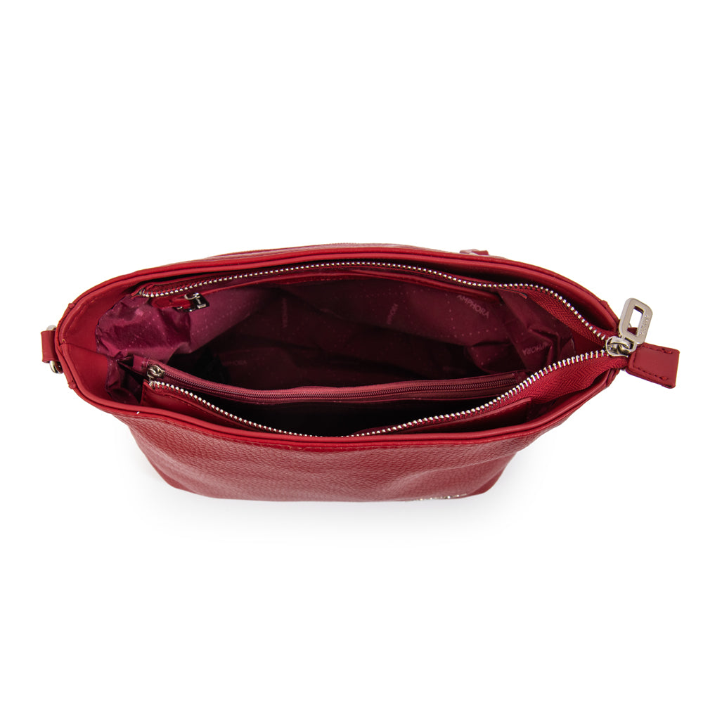 Cartera bandolera tiziana mediana rojo