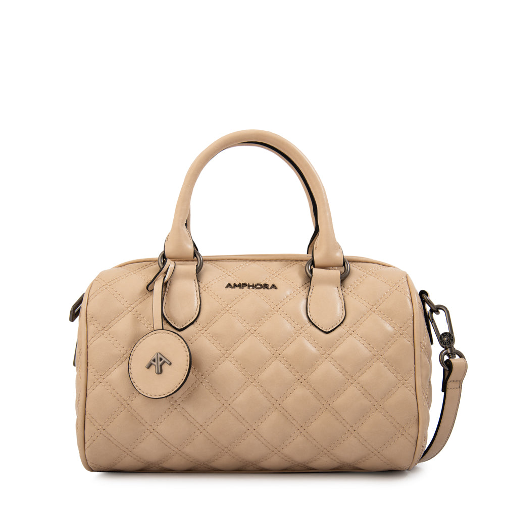 Cartera tote baul tamy mediana beige