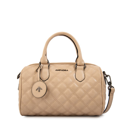 Cartera tote baul tamy mediana beige