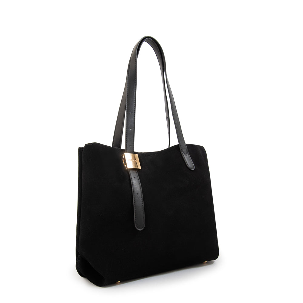 Cartera tote tres divisiones brisy grande negro