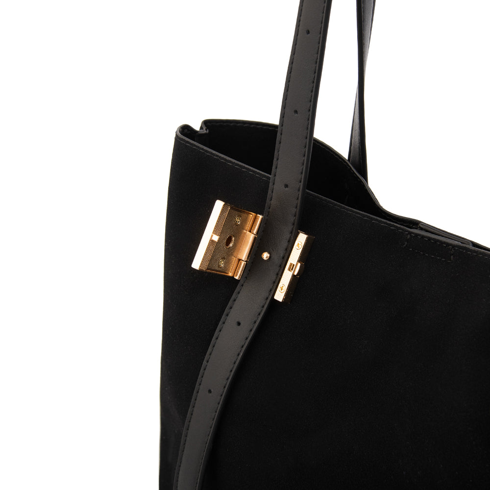 Cartera tote tres divisiones brisy grande negro