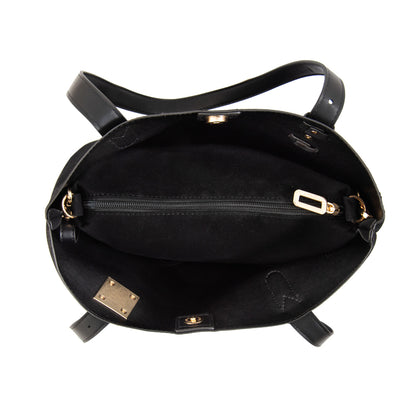 Cartera tote tres divisiones brisy mediana negro