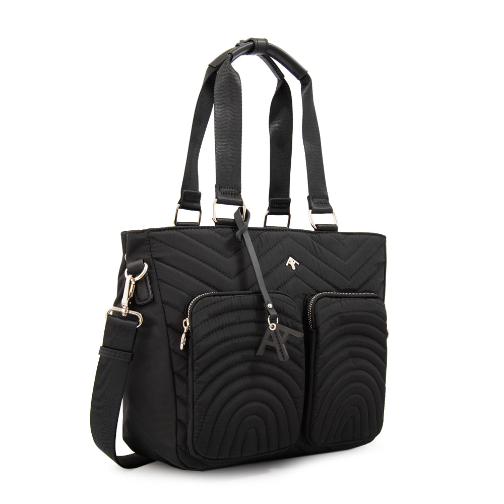 Cartera tote georgia grande negro