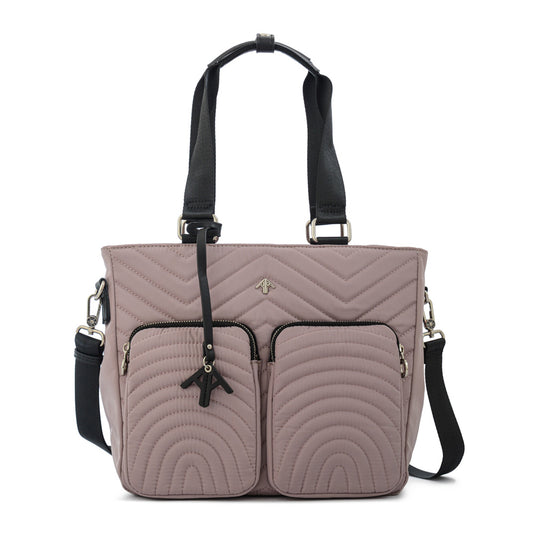 Cartera tote georgia grande rosa viejo
