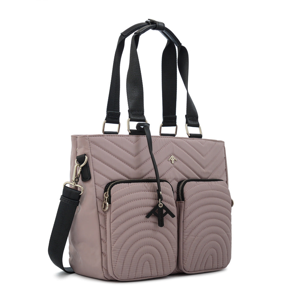 Cartera tote georgia grande rosa viejo