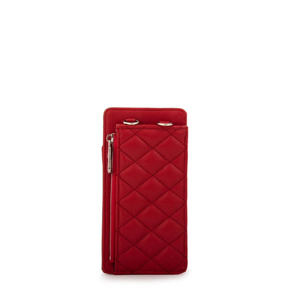 Cartera bandolera porta celular beatriz pequeña rojo