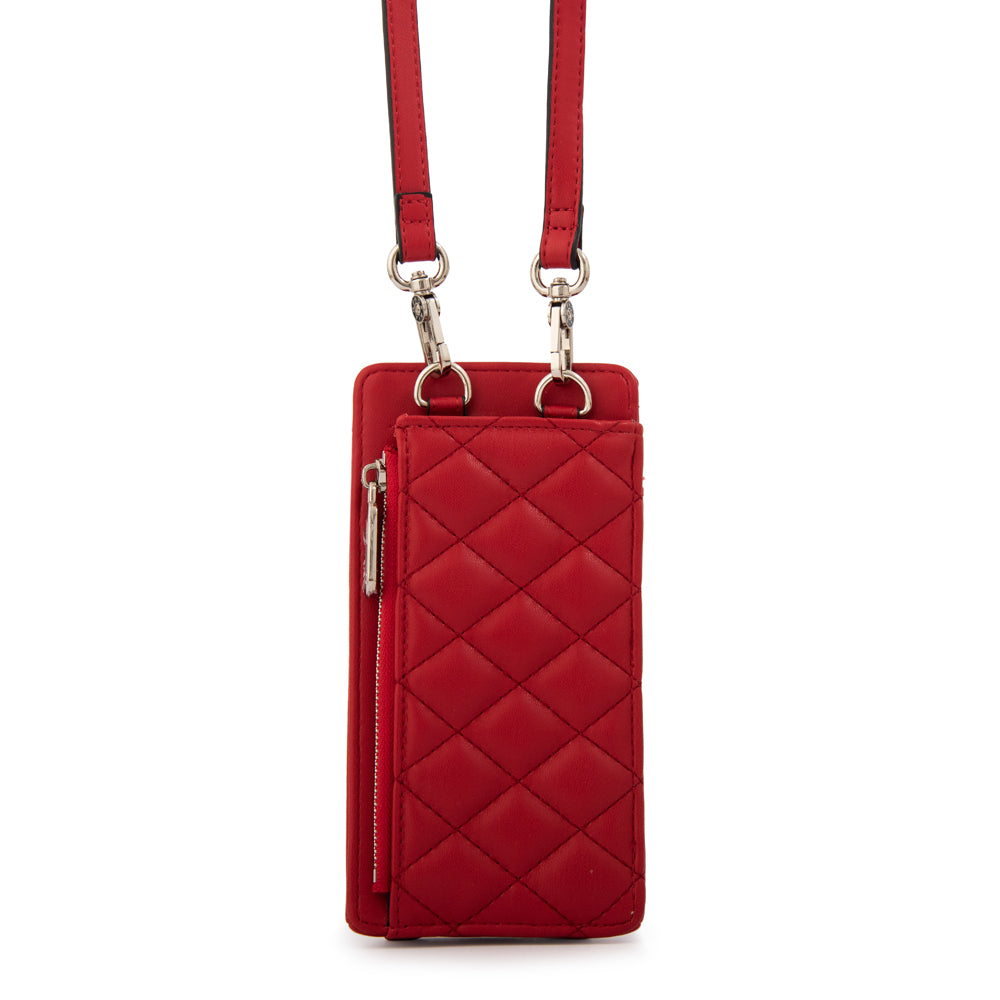 Cartera bandolera porta celular beatriz pequeña rojo
