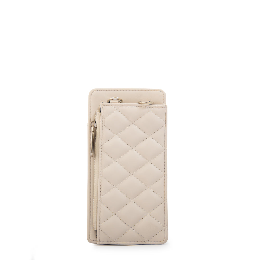Cartera bandolera porta celular beatriz pequeña blanco crudo