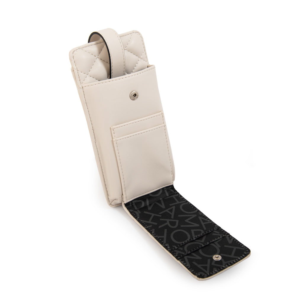 Cartera Bandolera porta celular beatriz pequeña blanco crudo