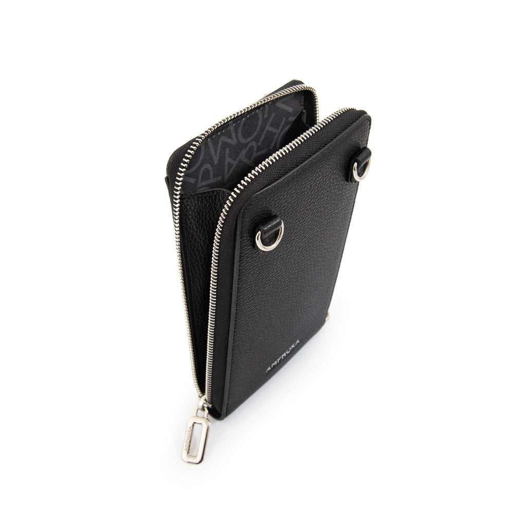Cartera bandolera porta celular rocy pequeña negro