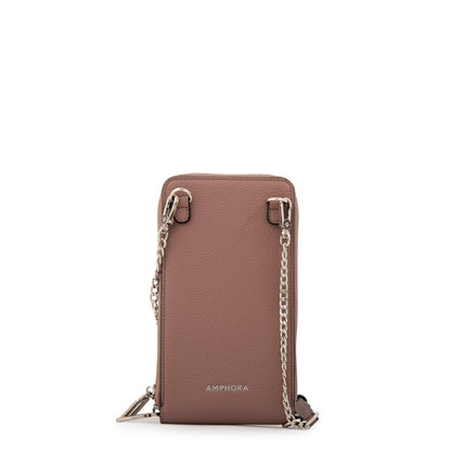 Cartera Bandolera porta celular rocy pequeña rosa viejo