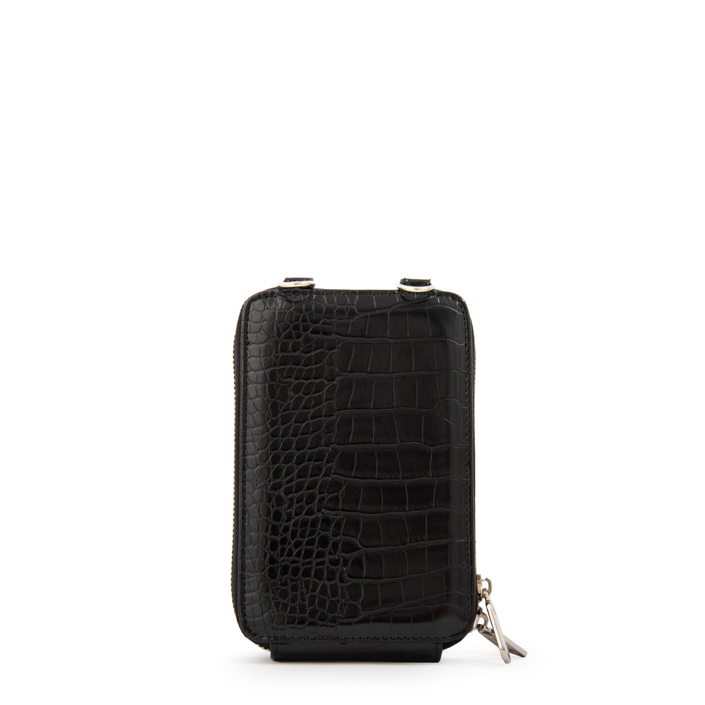 Cartera bandolera porta celular boga pequeña negro