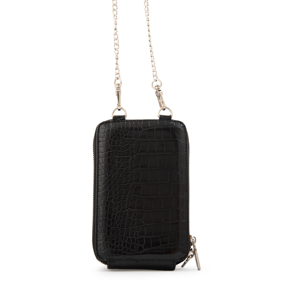 Cartera bandolera porta celular boga pequeña negro