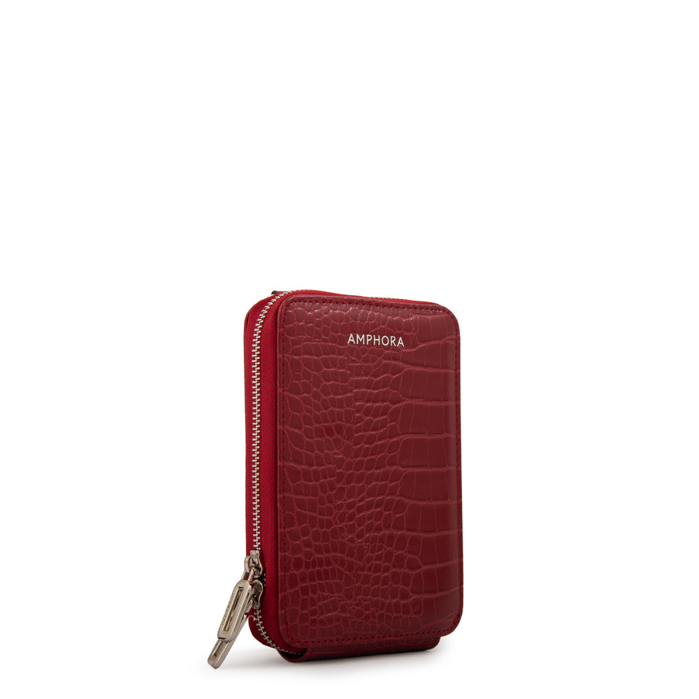 Cartera bandolera porta celular boga pequeña rojo