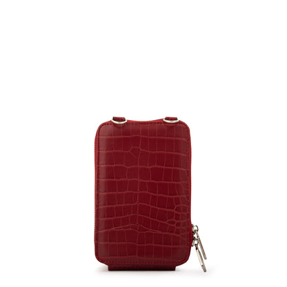 Cartera Bandolera porta celular boga pequeña rojo