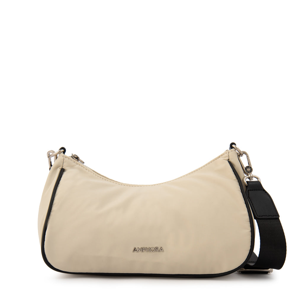 Cartera bandolera catalina pequeña blanco crudo
