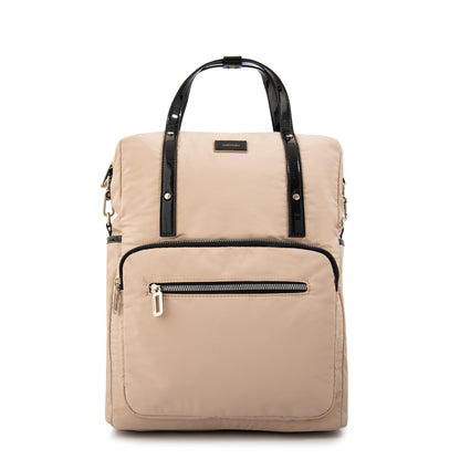 Mochila porta notebook cecilia grande beige