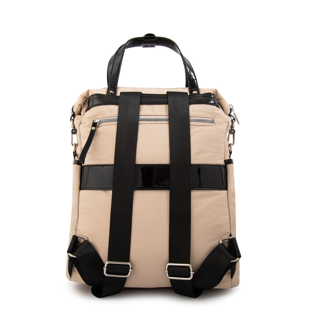 Mochila porta notebook cecilia grande beige