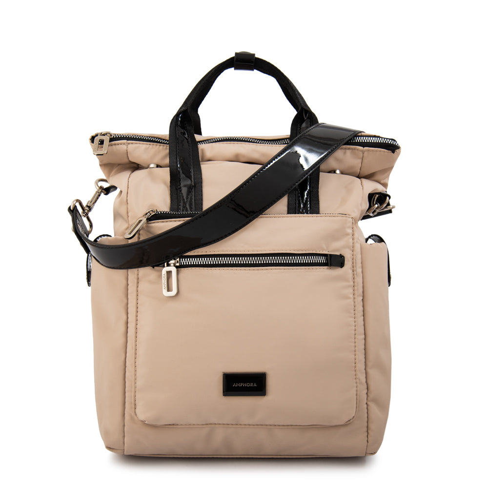 Mochila porta notebook cecilia mediana beige