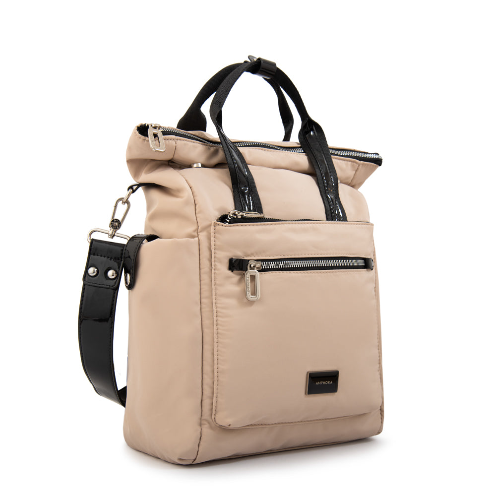 Mochila porta notebook cecilia mediana beige