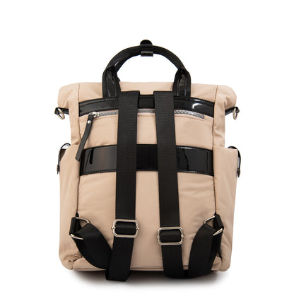 Mochila porta notebook cecilia mediana beige