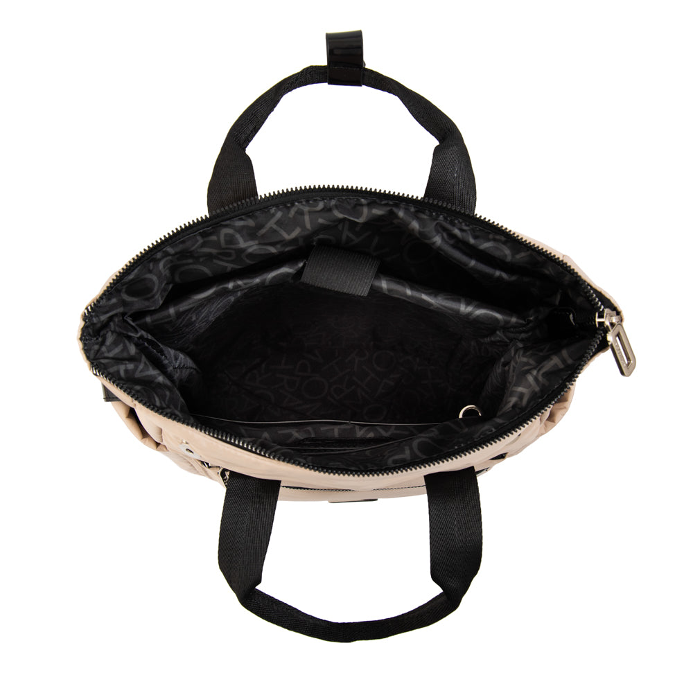 Mochila porta notebook cecilia mediana beige