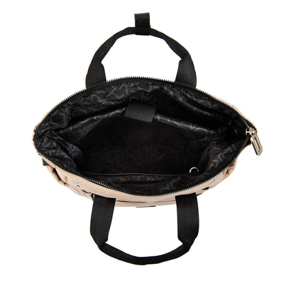 Mochila porta notebook cecilia mediana beige