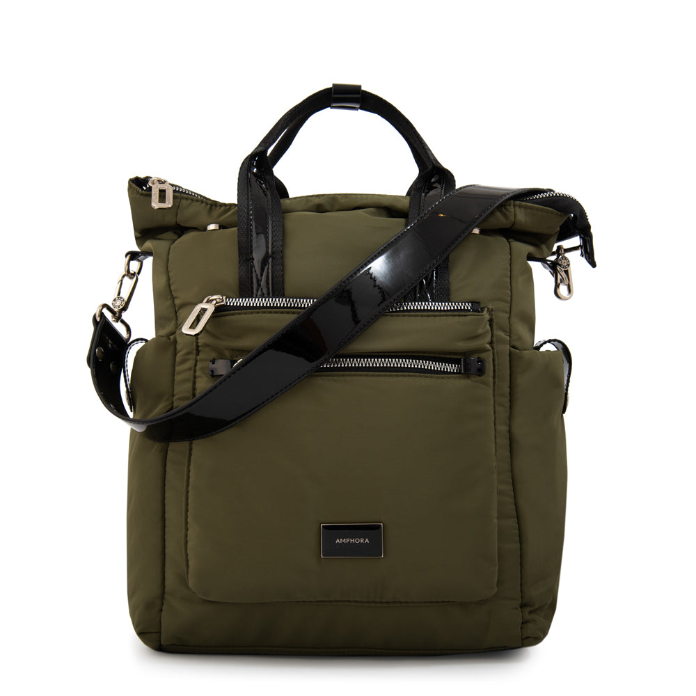 Mochila porta notebook cecilia mediana verde oliva