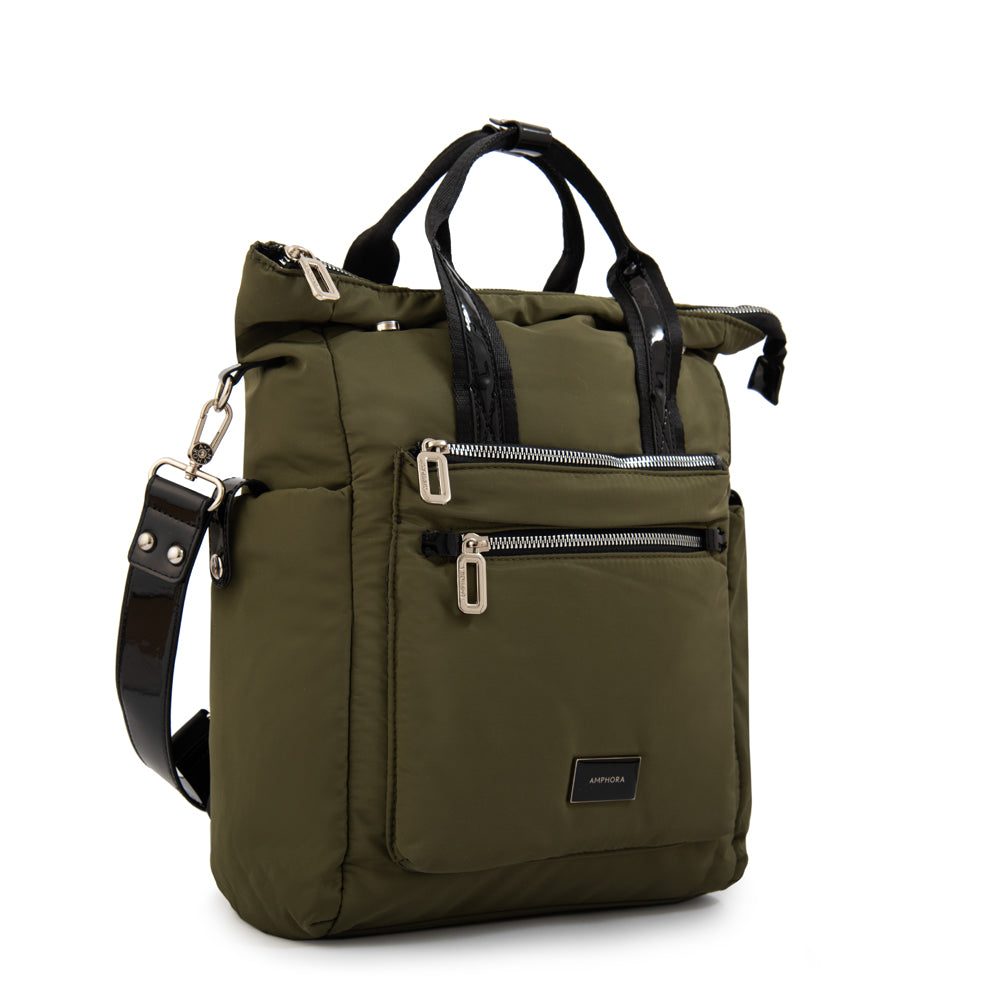 Mochila porta notebook cecilia mediana verde oliva