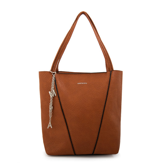 Cartera tote miriam mediana camel