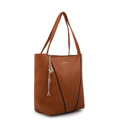 Cartera tote miriam mediana camel