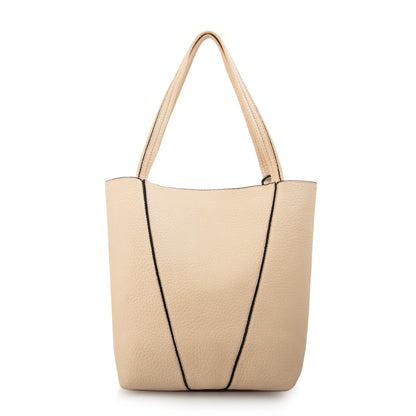 Cartera tote miriam mediana blanco crudo