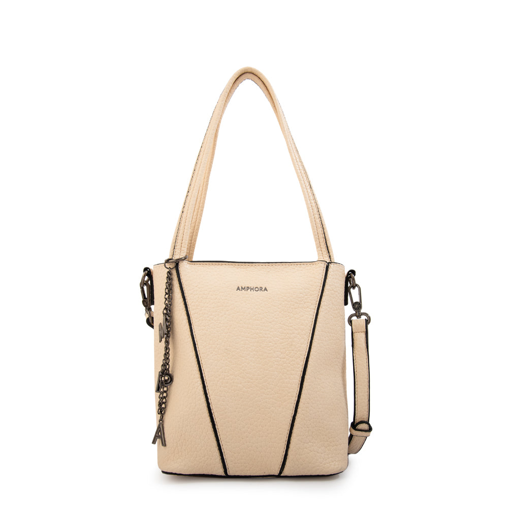 Cartera Bandolera miriam mediana blanco crudo