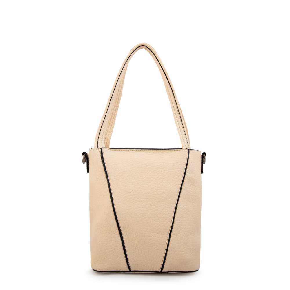 Cartera bandolera miriam mediana blanco crudo