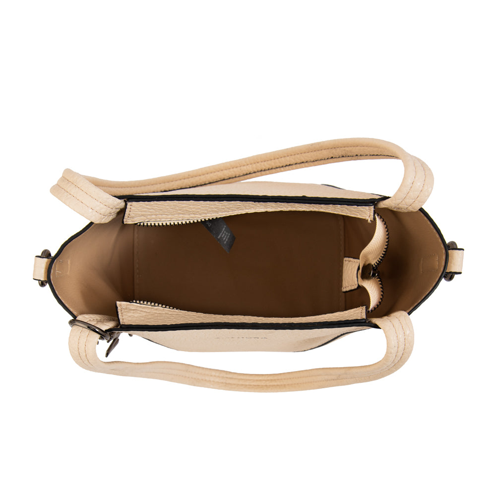 Cartera bandolera miriam mediana blanco crudo
