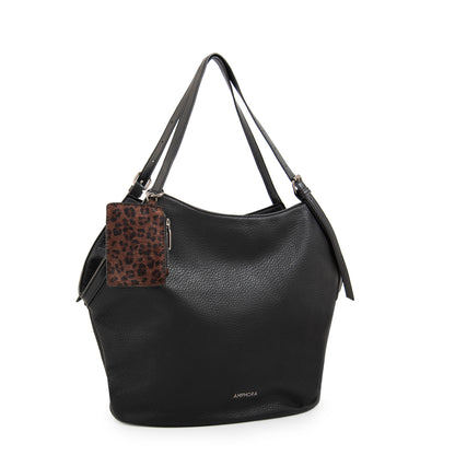 Cartera tote bois grande negro