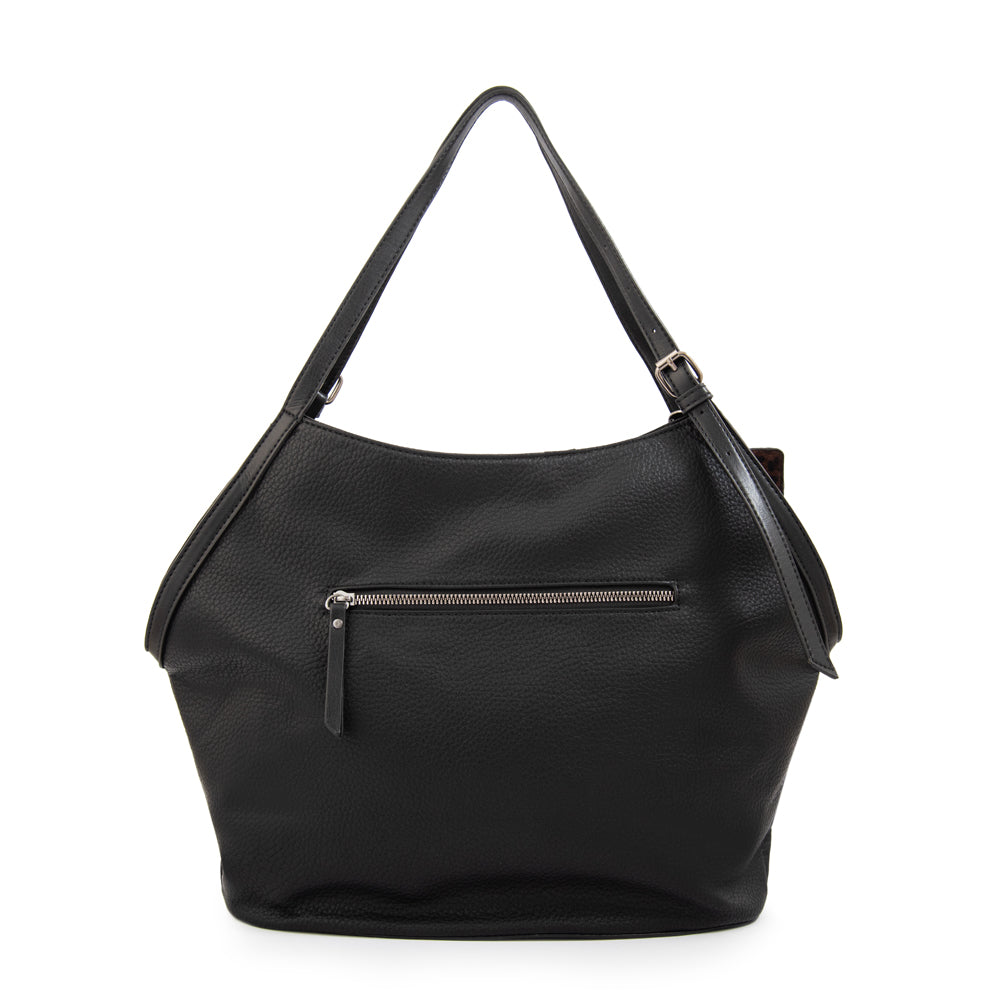 Cartera tote bois grande negro