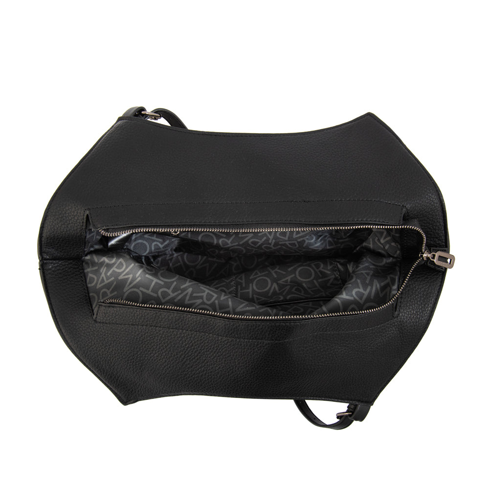 Cartera tote bois grande negro