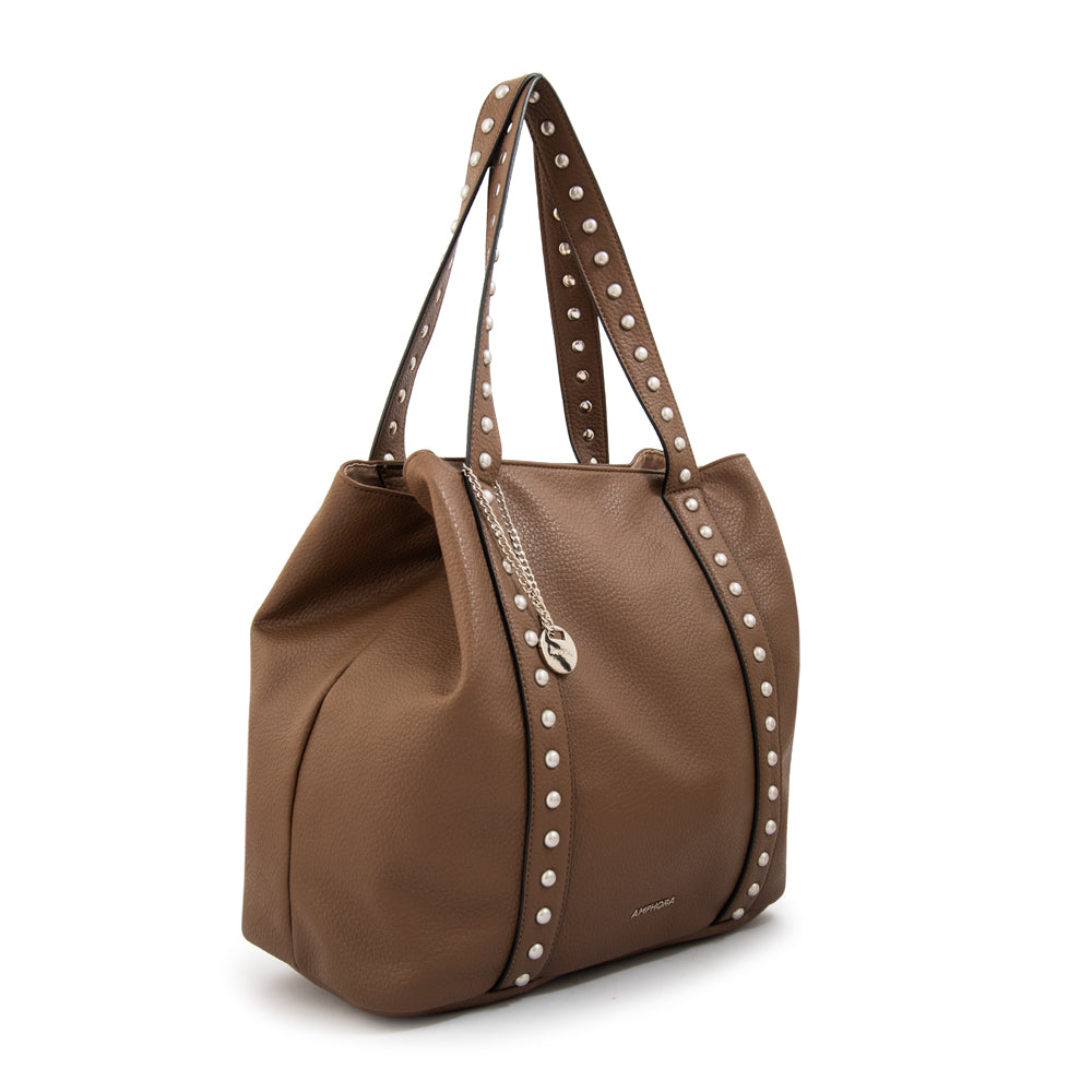 Cartera tote angela grande taupe