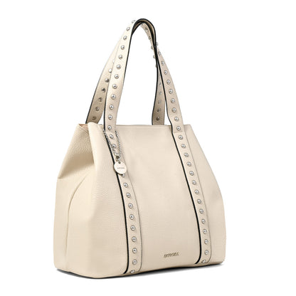 Cartera tote angela grande blanco crudo
