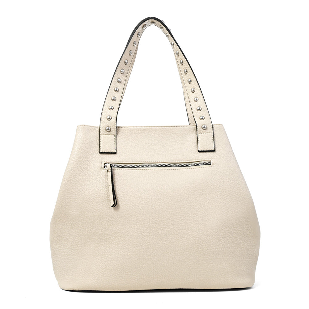 Cartera tote angela grande blanco crudo