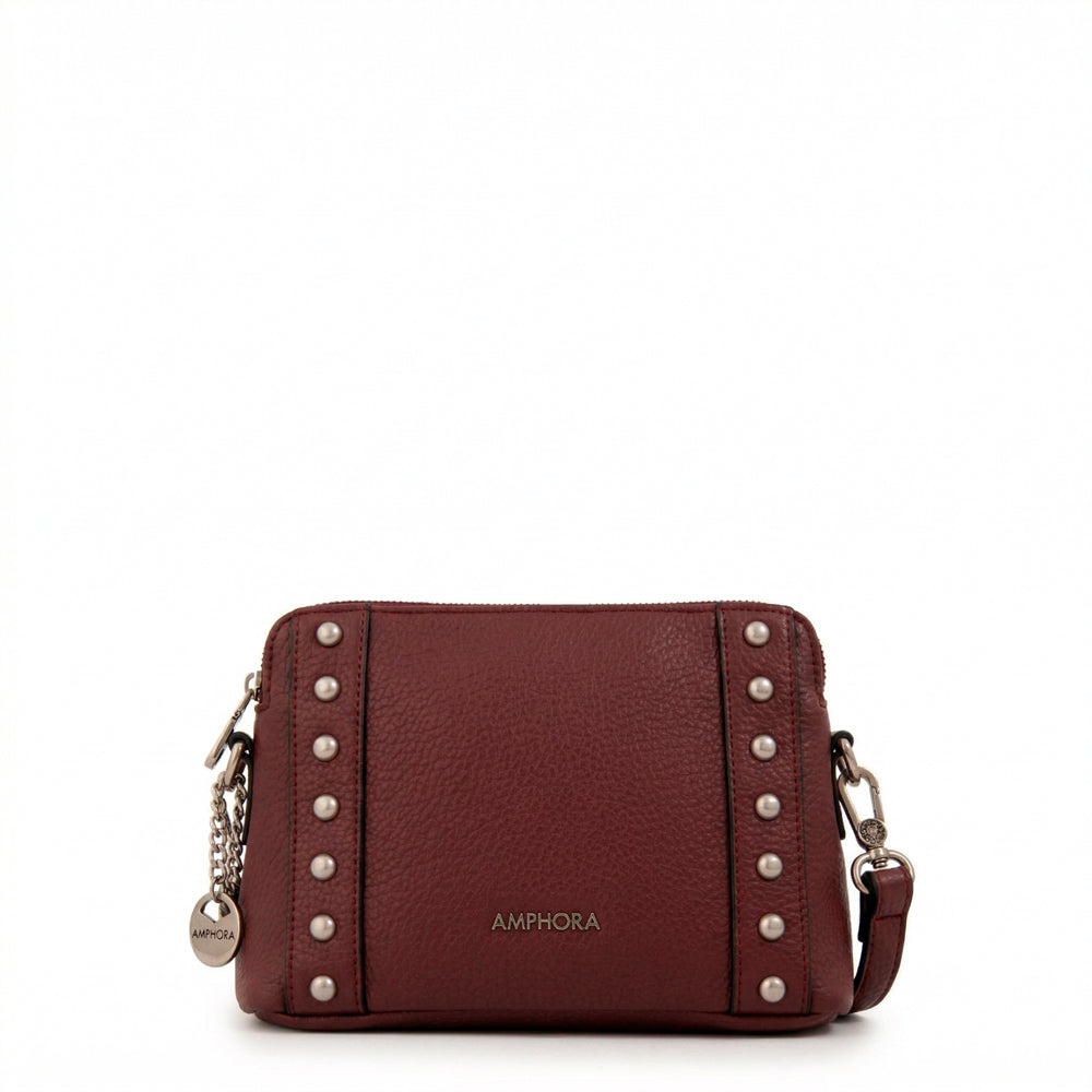 Cartera bandolera angela pequeña burdeo