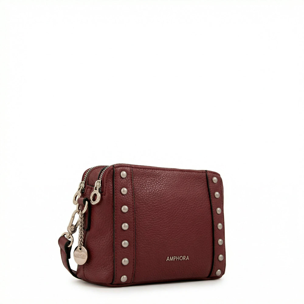 Cartera bandolera angela pequeña burdeo